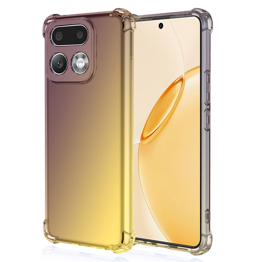 Colore odolný gelový obal s vyztuženými rohy na Realme 16 Pro+ 5G - černý/zlatý