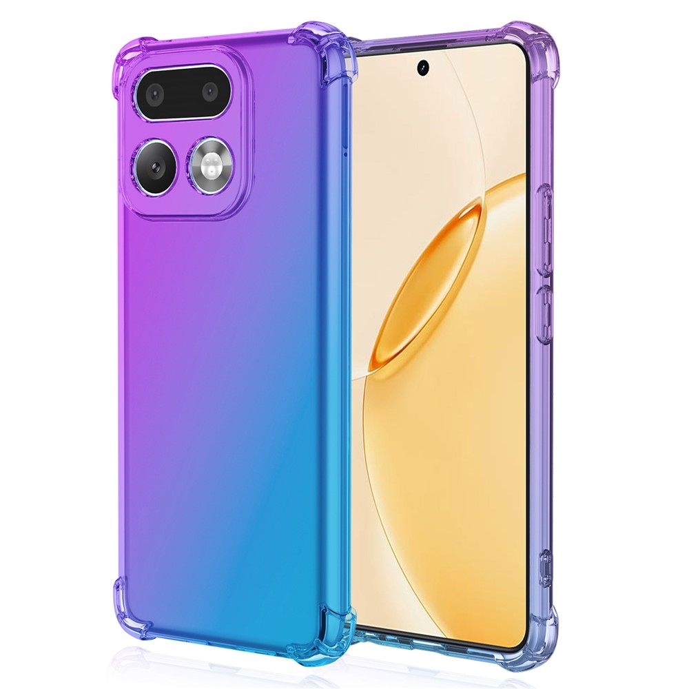 Colore odolný gelový obal s vyztuženými rohy na Realme 16 Pro+ 5G - fialový/modrý