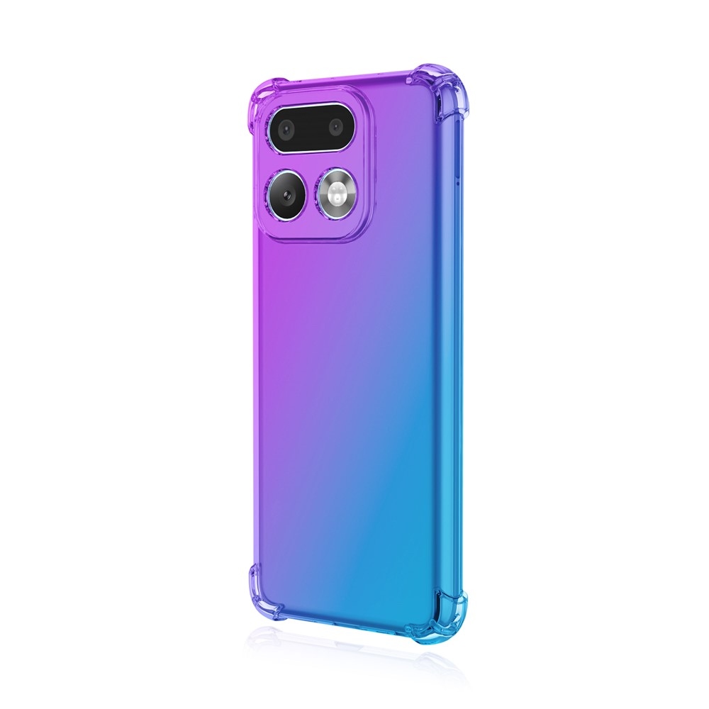 Colore odolný gelový obal s vyztuženými rohy na Realme 16 Pro+ 5G - fialový/modrý