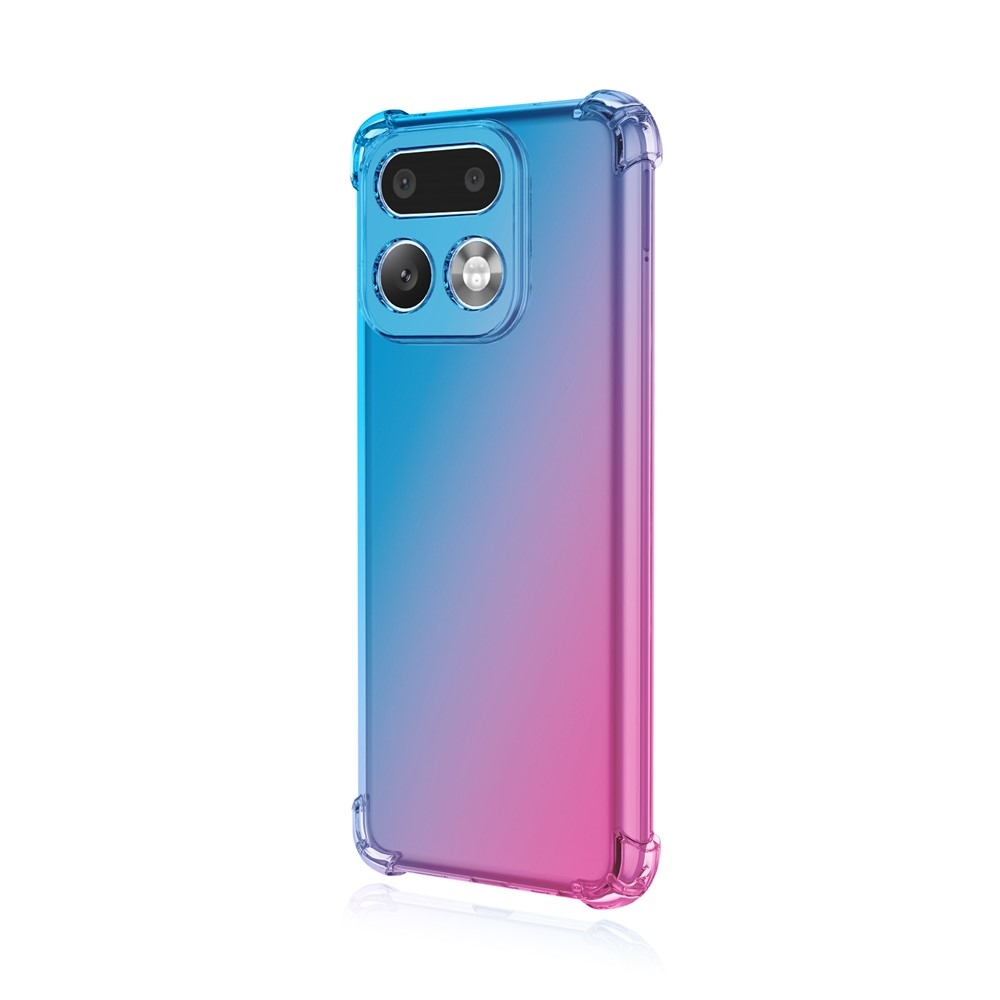 Colore odolný gelový obal s vyztuženými rohy na Realme 16 Pro+ 5G - modrý/růžový