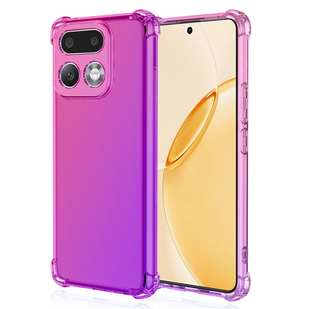 Colore odolný gelový obal s vyztuženými rohy na Realme 16 Pro+ 5G - růžový/fialový
