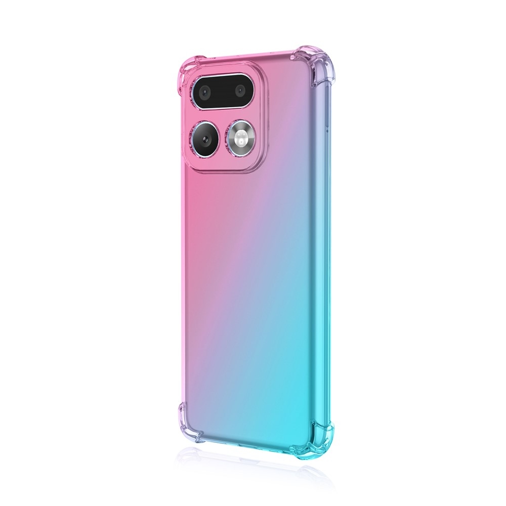 Colore odolný gelový obal s vyztuženými rohy na Realme 16 Pro+ 5G - růžový/zelený
