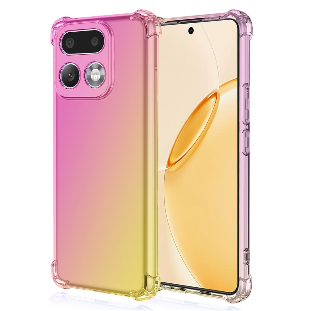 Colore odolný gelový obal s vyztuženými rohy na Realme 16 Pro+ 5G - růžový/zlatý