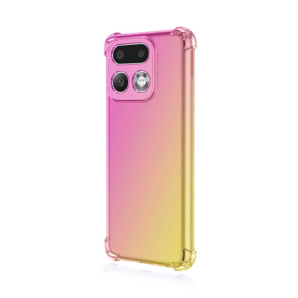 Colore odolný gelový obal s vyztuženými rohy na Realme 16 Pro+ 5G - růžový/zlatý