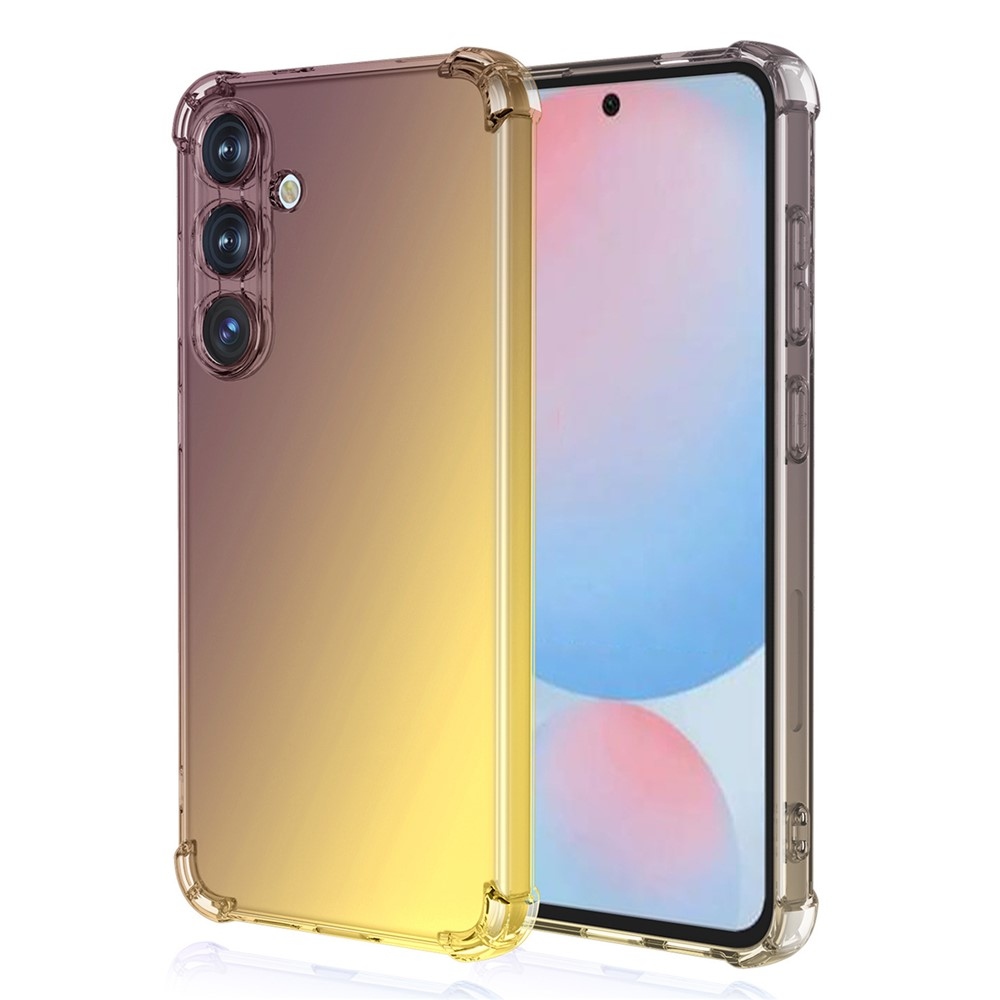 Colore odolný gelový obal s vyztuženými rohy na Samsung Galaxy A57 5G - černý/zlatý