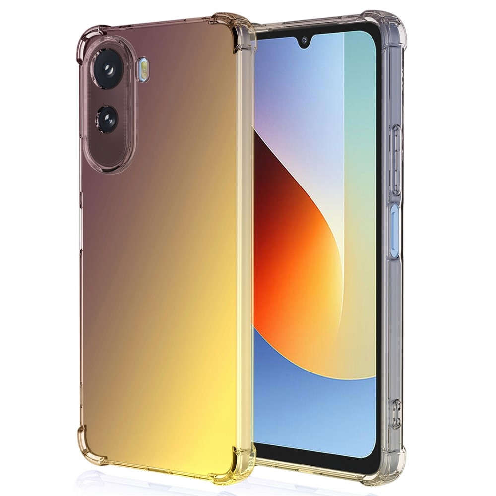 Colore odolný gelový obal s vyztuženými rohy na Xiaomi Redmi A7 Pro - černý/zlatý