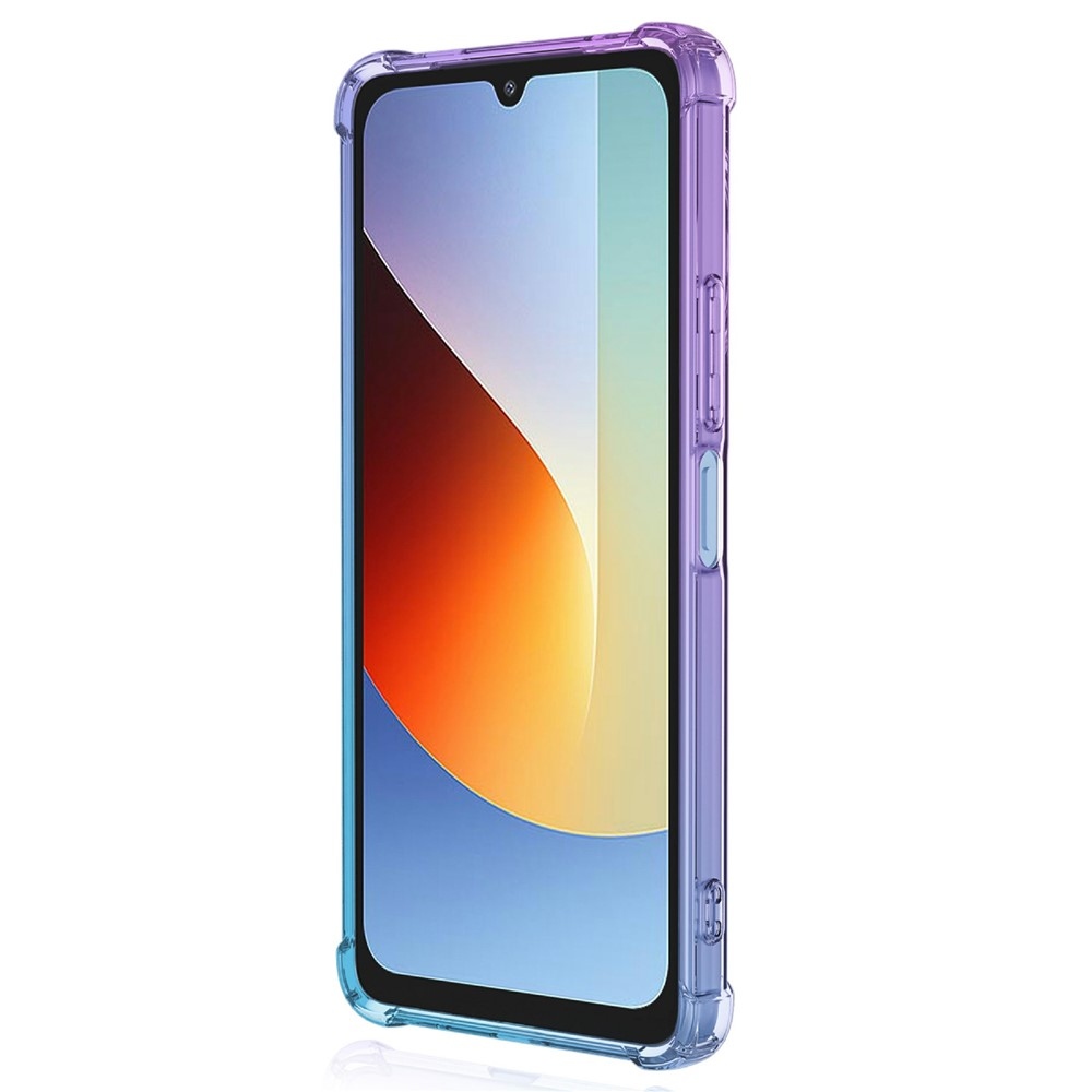 Colore odolný gelový obal s vyztuženými rohy na Xiaomi Redmi A7 Pro - fialový/modrý