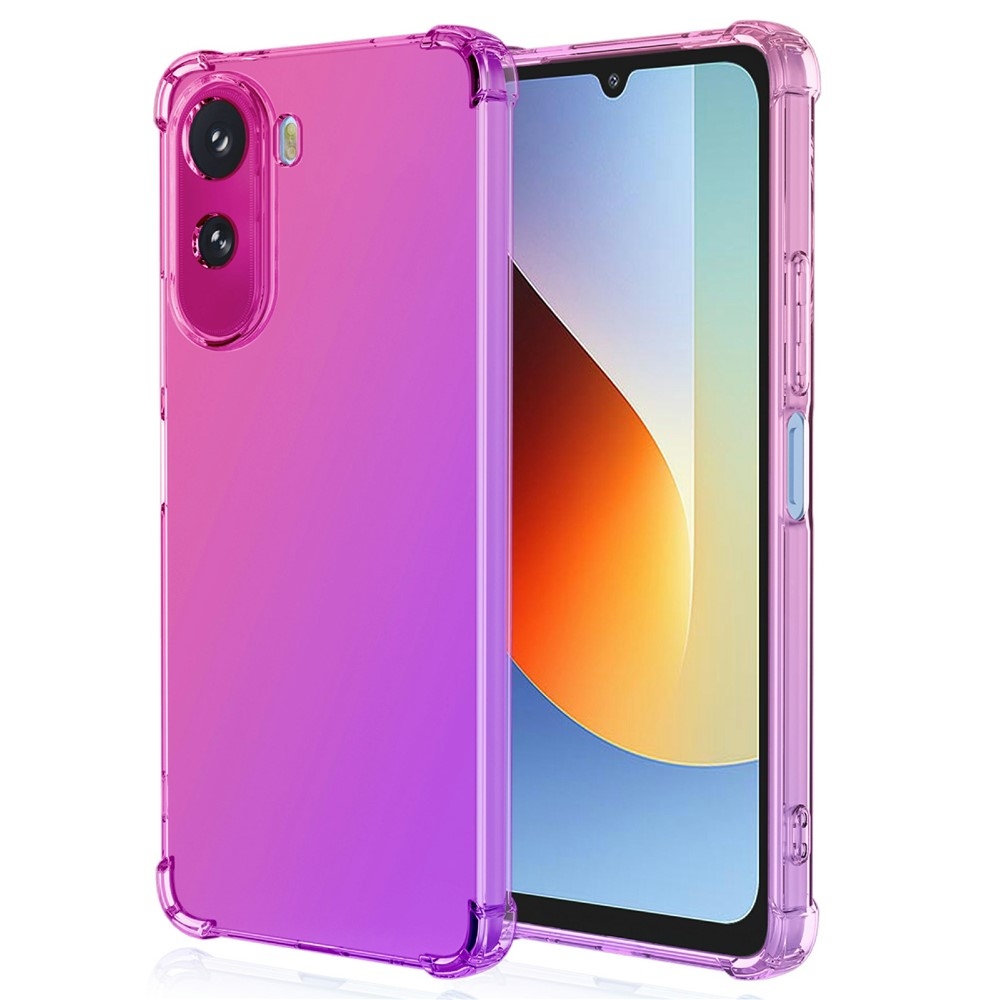 Colore odolný gelový obal s vyztuženými rohy na Xiaomi Redmi A7 Pro - růžový/fialový