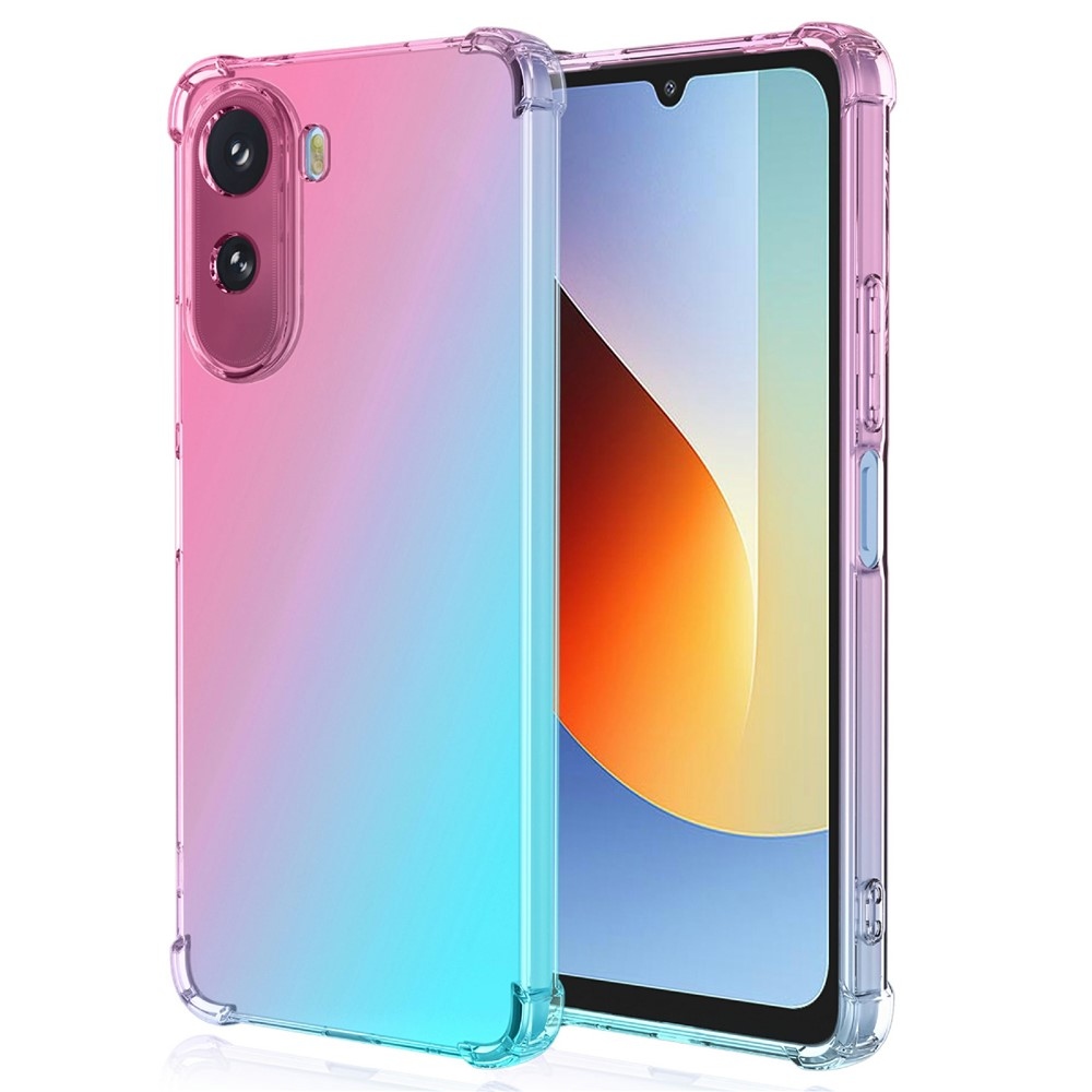 Colore odolný gelový obal s vyztuženými rohy na Xiaomi Redmi A7 Pro - růžový/zelený