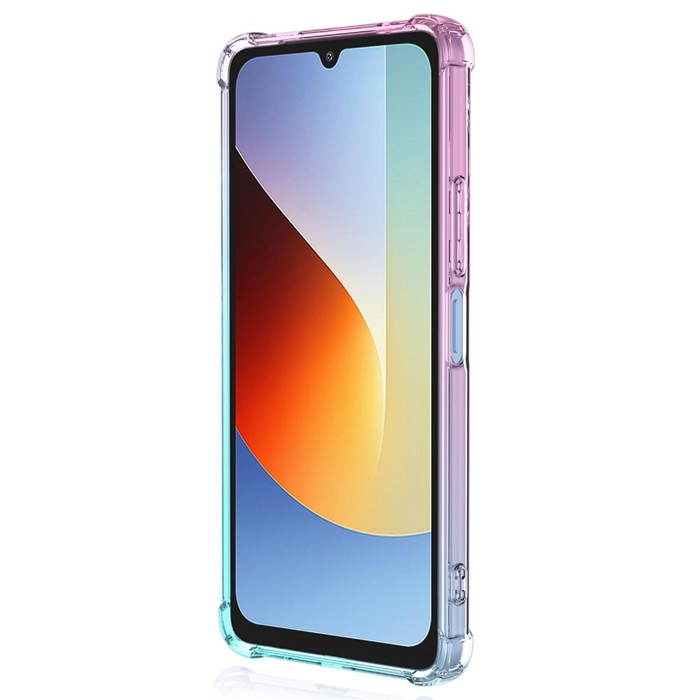 Colore odolný gelový obal s vyztuženými rohy na Xiaomi Redmi A7 Pro - růžový/zelený
