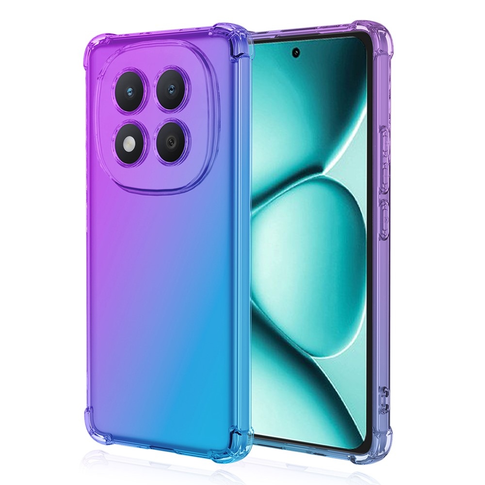 Colore odolný gelový obal s vyztuženými rohy na Xiaomi Redmi Note 15 Pro+ 5G - fialový/modrý