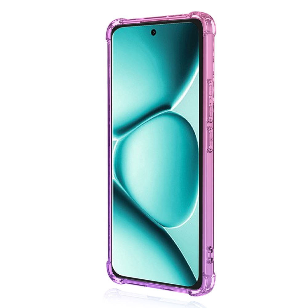 Colore odolný gelový obal s vyztuženými rohy na Xiaomi Redmi Note 15 Pro+ 5G - růžový/fialový