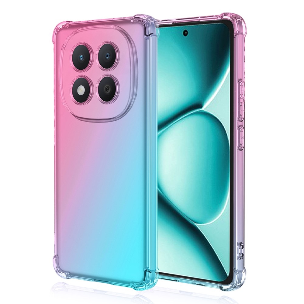Colore odolný gelový obal s vyztuženými rohy na Xiaomi Redmi Note 15 Pro+ 5G - růžový/zelený