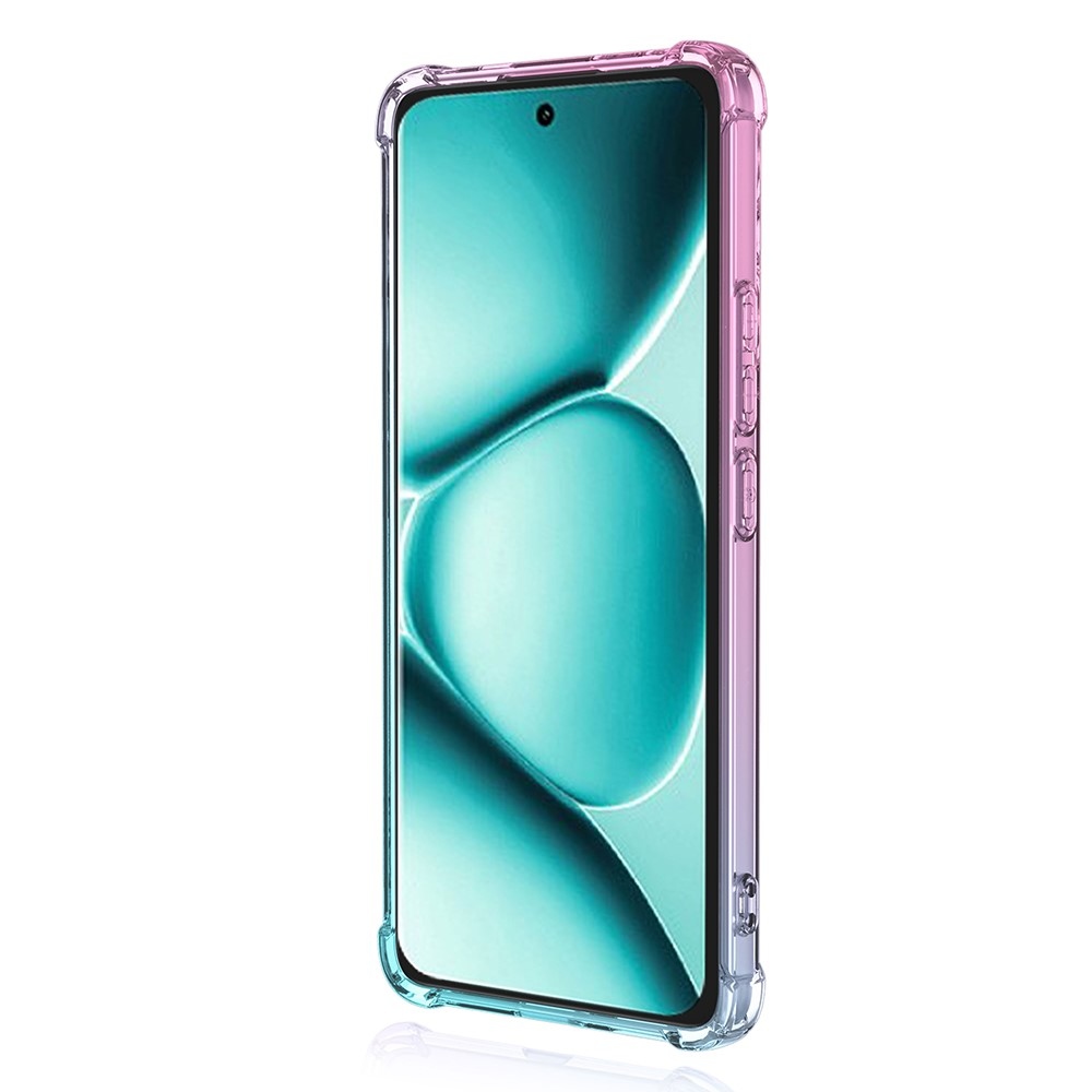 Colore odolný gelový obal s vyztuženými rohy na Xiaomi Redmi Note 15 Pro+ 5G - růžový/zelený
