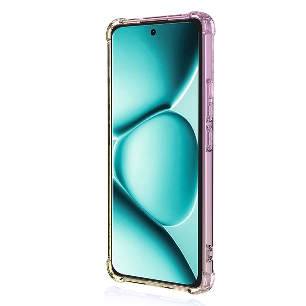 Colore odolný gelový obal s vyztuženými rohy na Xiaomi Redmi Note 15 Pro+ 5G - růžový/zlatý