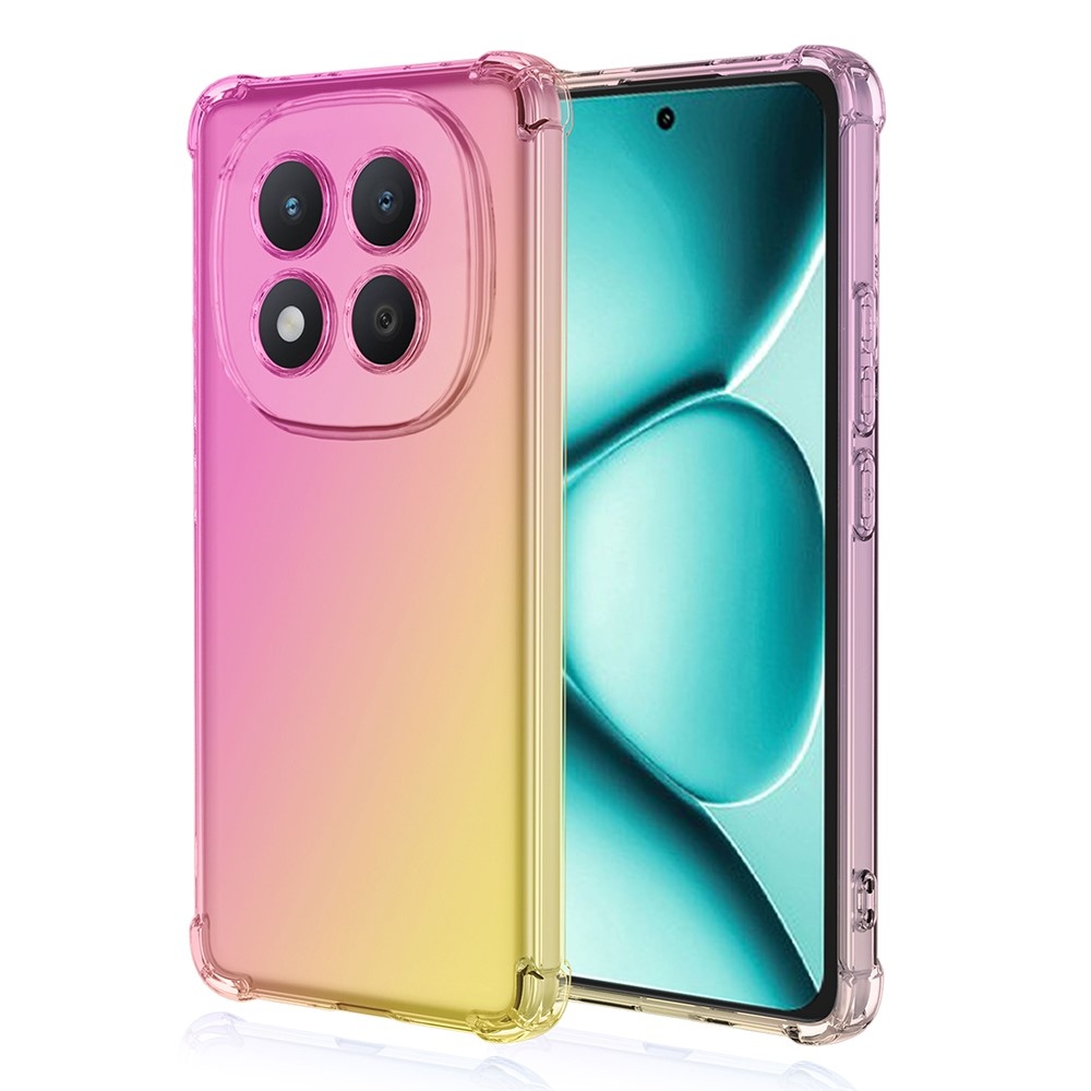 Colore odolný gelový obal s vyztuženými rohy na Xiaomi Redmi Note 15 Pro+ 5G - růžový/zlatý