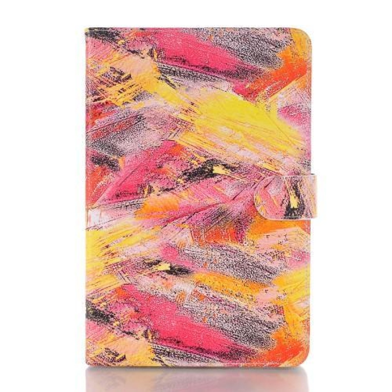 Colory PU kožené knížkové pouzdro na iPad mini 4 - červenožluté