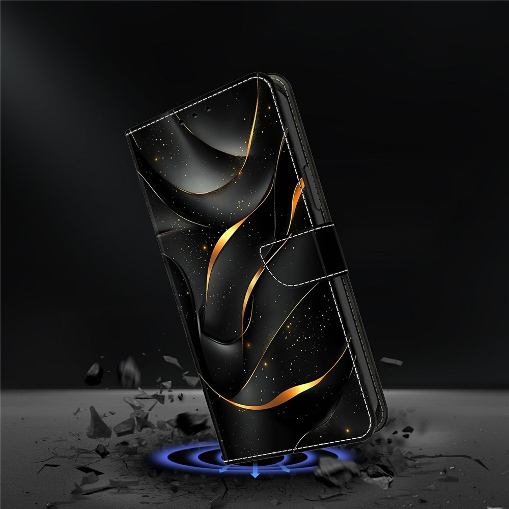 Compart knížkové pouzdro na Xiaomi Poco M8 5G/Redmi Note 15 5G/Note 15 4G - zlaté praskliny