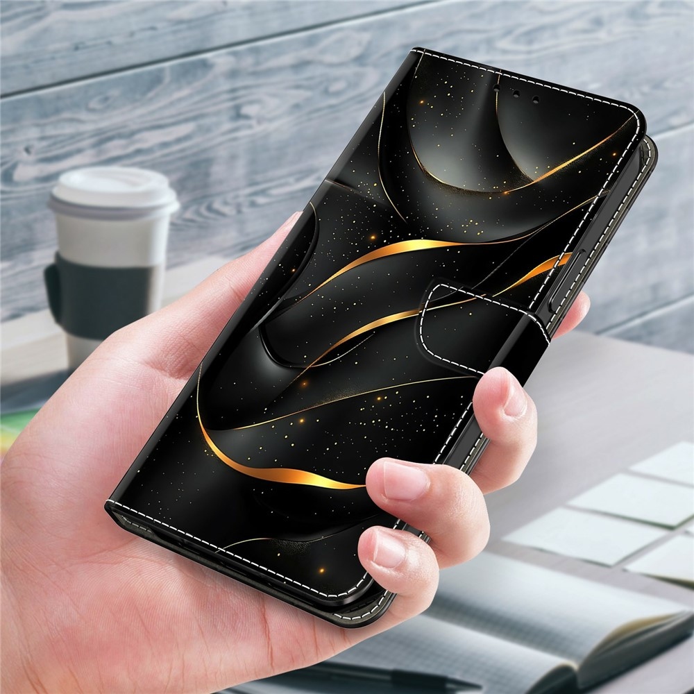 Compart knížkové pouzdro na Xiaomi Redmi A7 Pro - zlaté praskliny