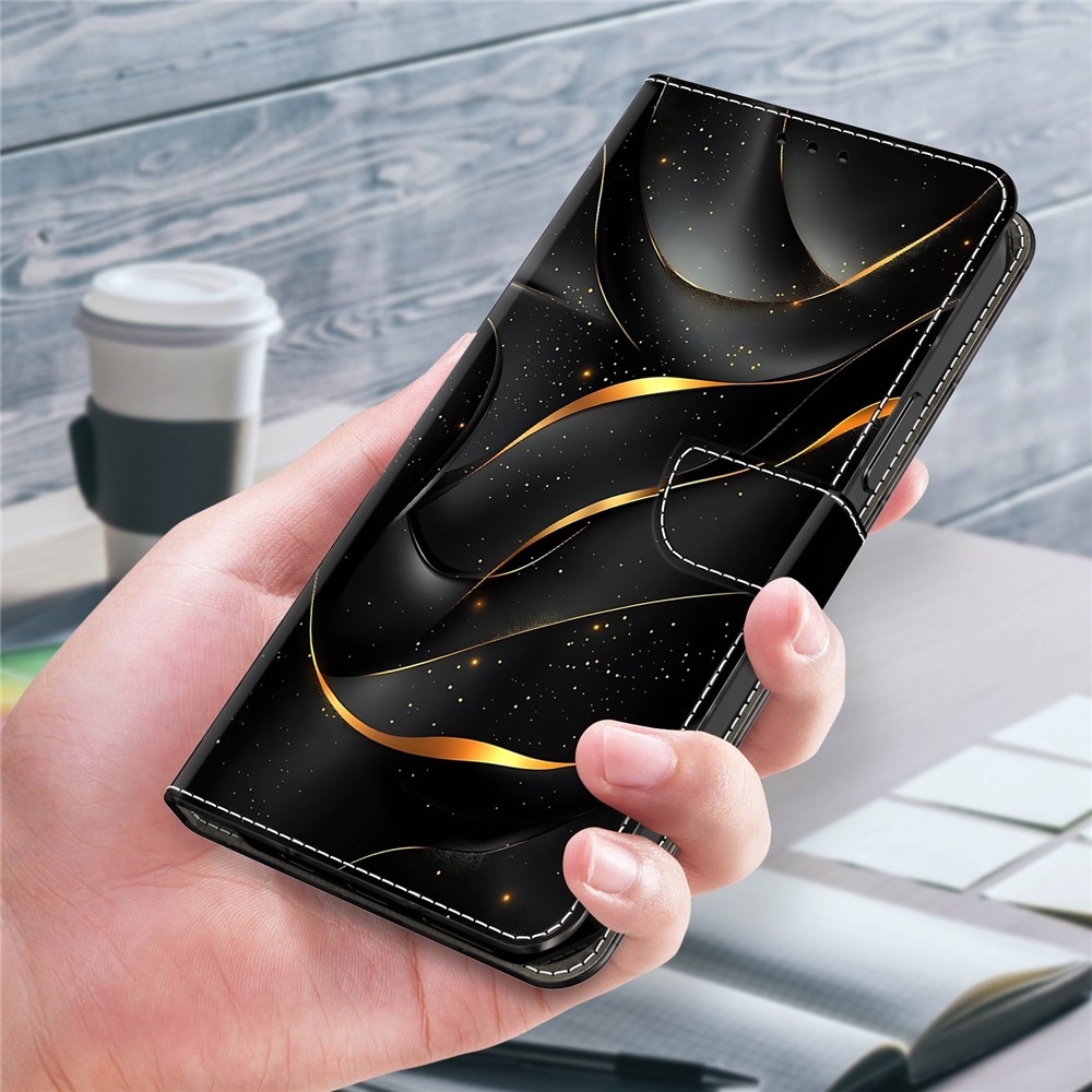 Compart knížkové pouzdro na Xiaomi Redmi Note 15 Pro 5G - zlaté praskliny