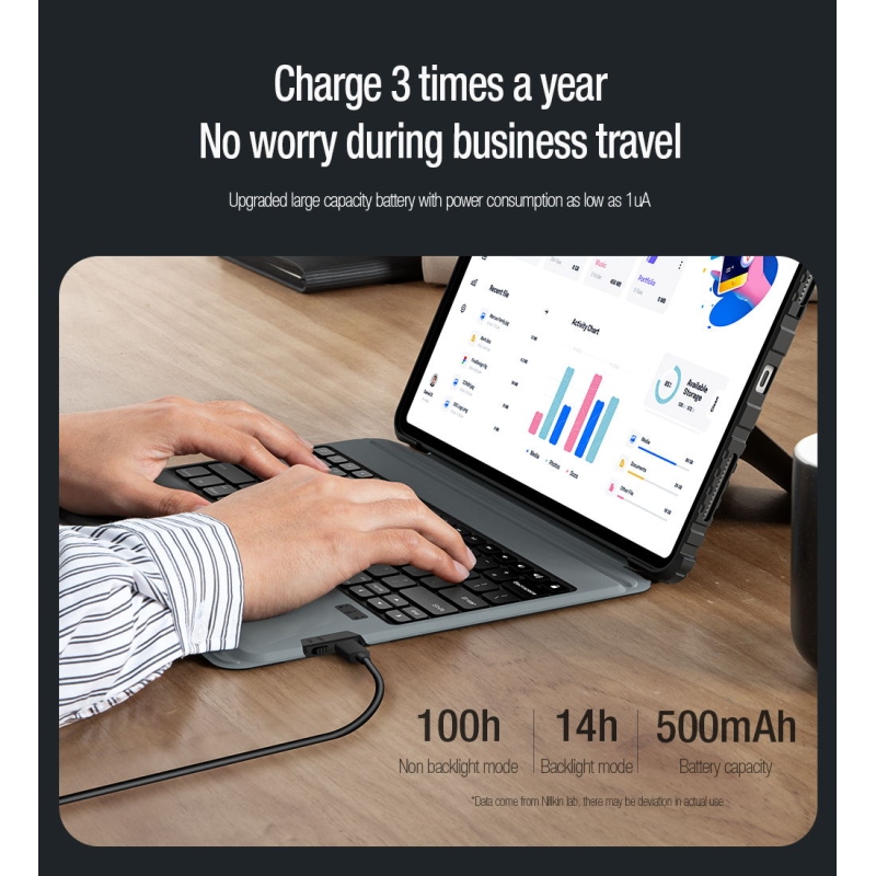 Nillkin Bumper Combo Keyboard Case (Backlit Version) pro iPad 12.9 Pro 2020/2021/2022 Black