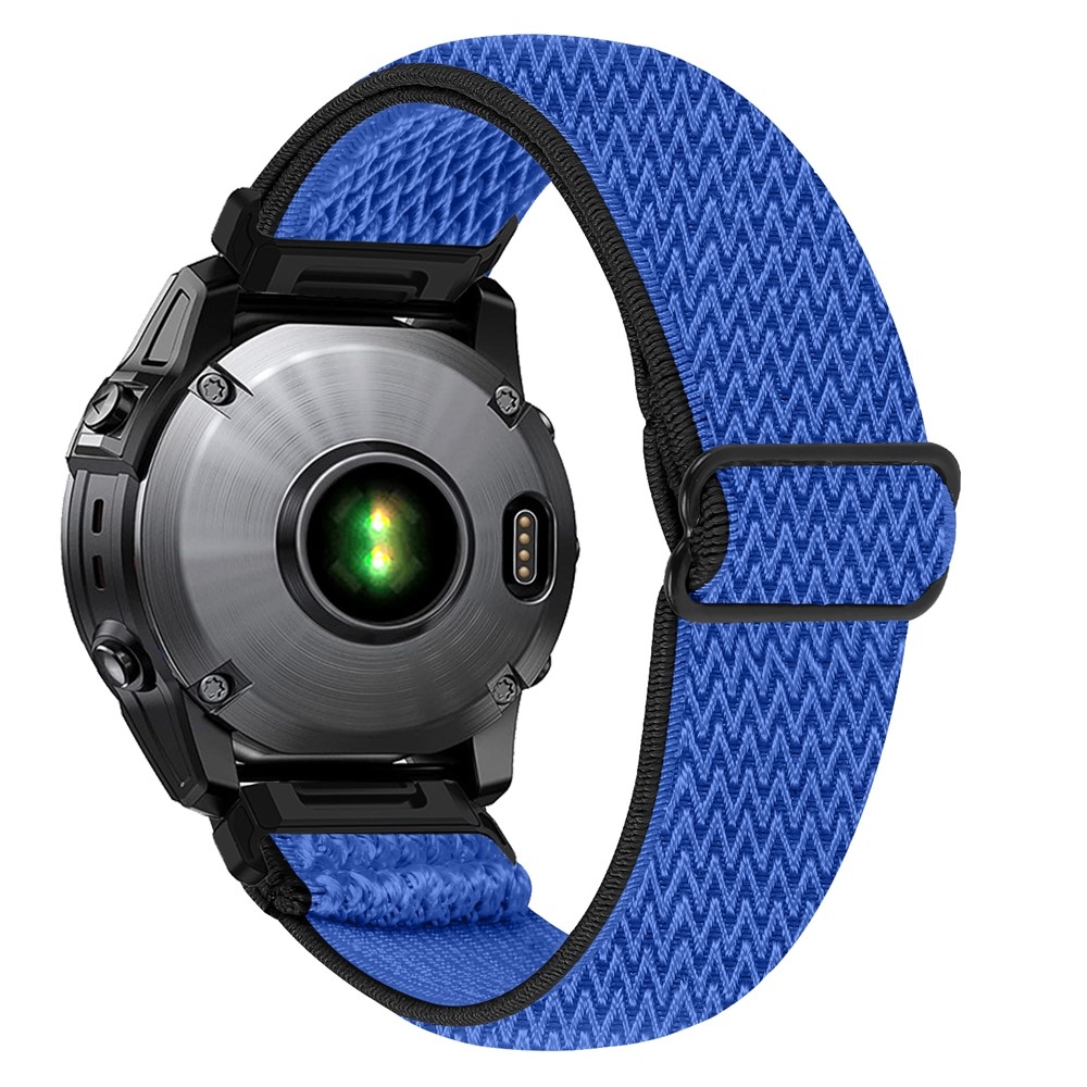 Connect nylonový elastický řemínek na Garmin Fenix 8 Pro 51mm/Fenix 8 51mm - černý/modrý