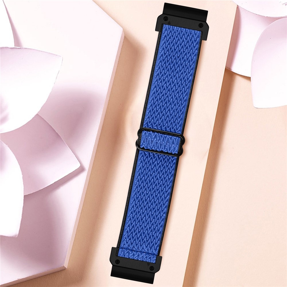 Connect nylonový elastický řemínek na Garmin Fenix 8 Pro 51mm/Fenix 8 51mm - černý/modrý