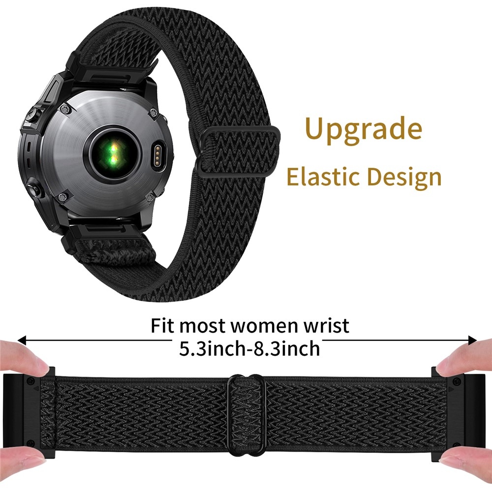 Connect nylonový elastický řemínek na Garmin Fenix 8 Pro 51mm/Fenix 8 51mm - černý