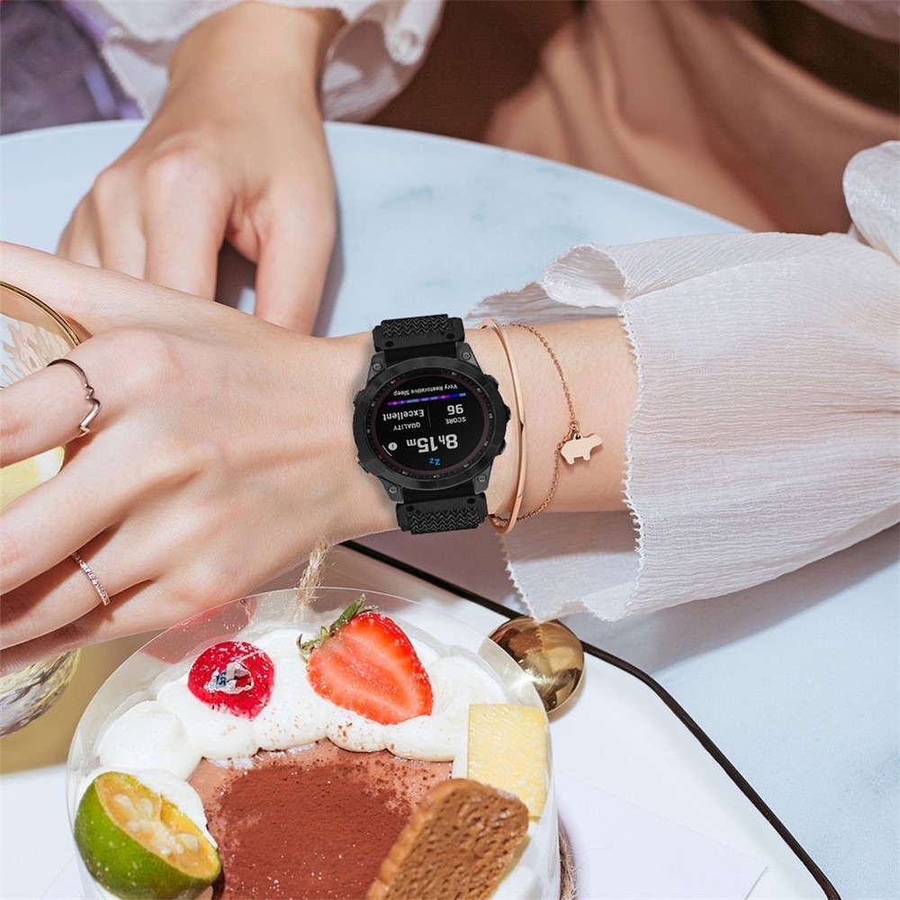 Connect nylonový elastický řemínek na Garmin Fenix 8 Pro 51mm/Fenix 8 51mm - černý