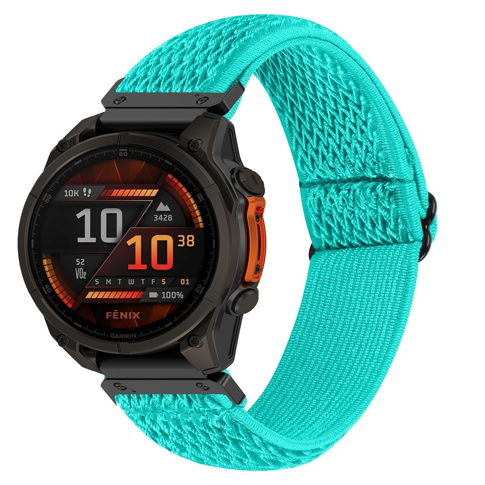 Connect nylonový elastický řemínek na Garmin Fenix 8 Pro 51mm/Fenix 8 51mm - modrozelený