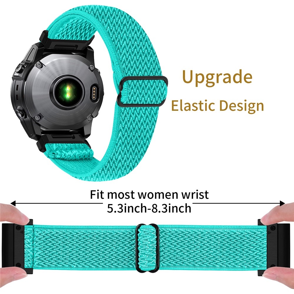 Connect nylonový elastický řemínek na Garmin Fenix 8 Pro 51mm/Fenix 8 51mm - modrozelený