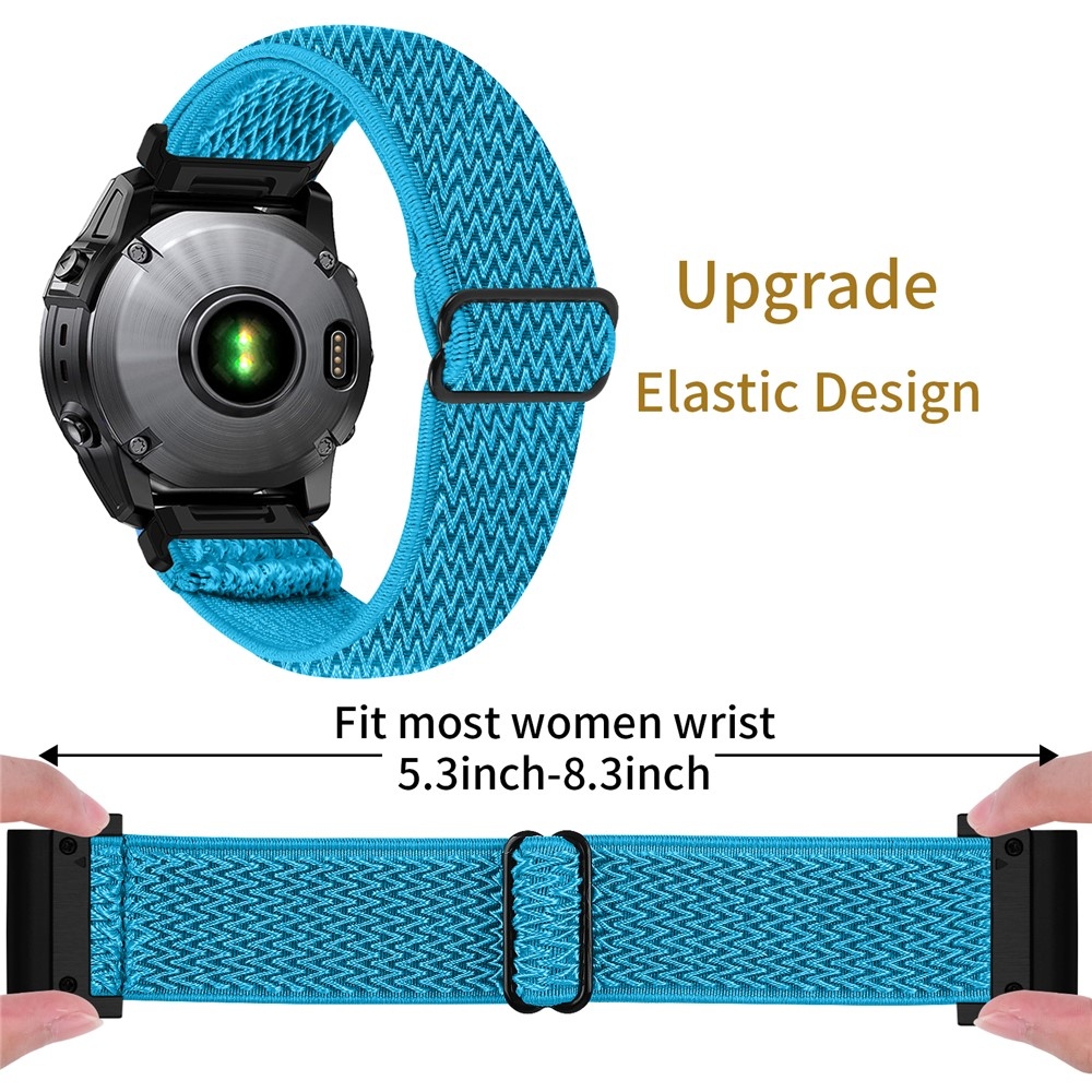Connect nylonový elastický řemínek na Garmin Fenix 8 Pro 51mm/Fenix 8 51mm - modrý