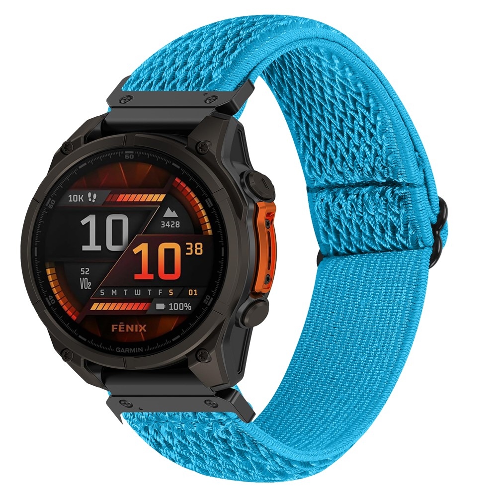 Connect nylonový elastický řemínek na Garmin Fenix 8 Pro 51mm/Fenix 8 51mm - modrý