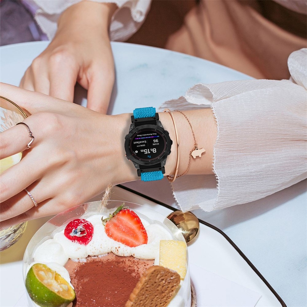 Connect nylonový elastický řemínek na Garmin Fenix 8 Pro 51mm/Fenix 8 51mm - modrý
