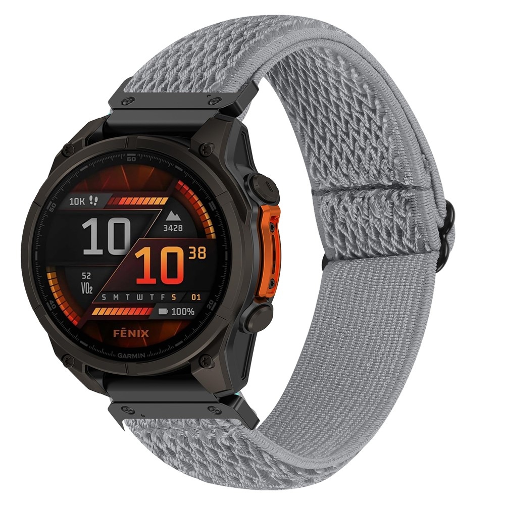 Connect nylonový elastický řemínek na Garmin Fenix 8 Pro 51mm/Fenix 8 51mm - šedý