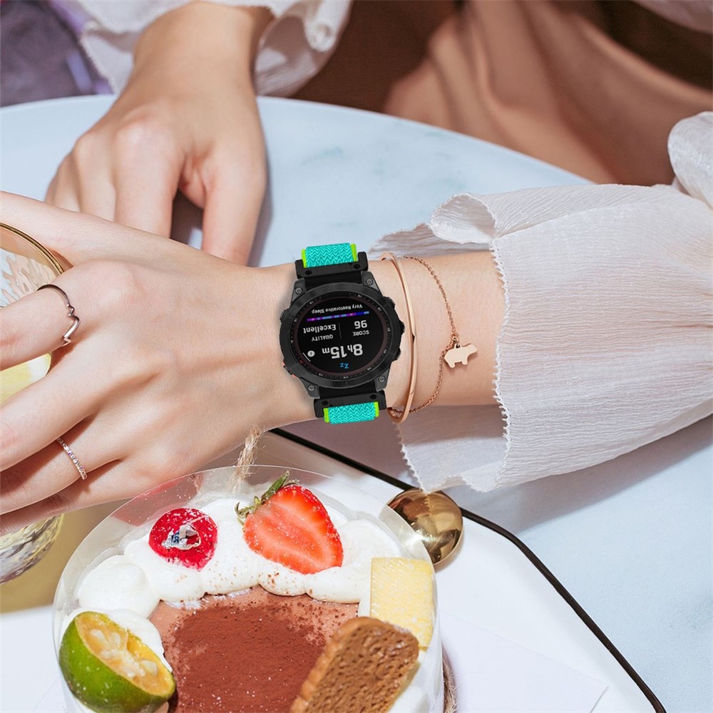 Connect nylonový elastický řemínek na Garmin Fenix 8 Pro 51mm/Fenix 8 51mm - žlutozelený