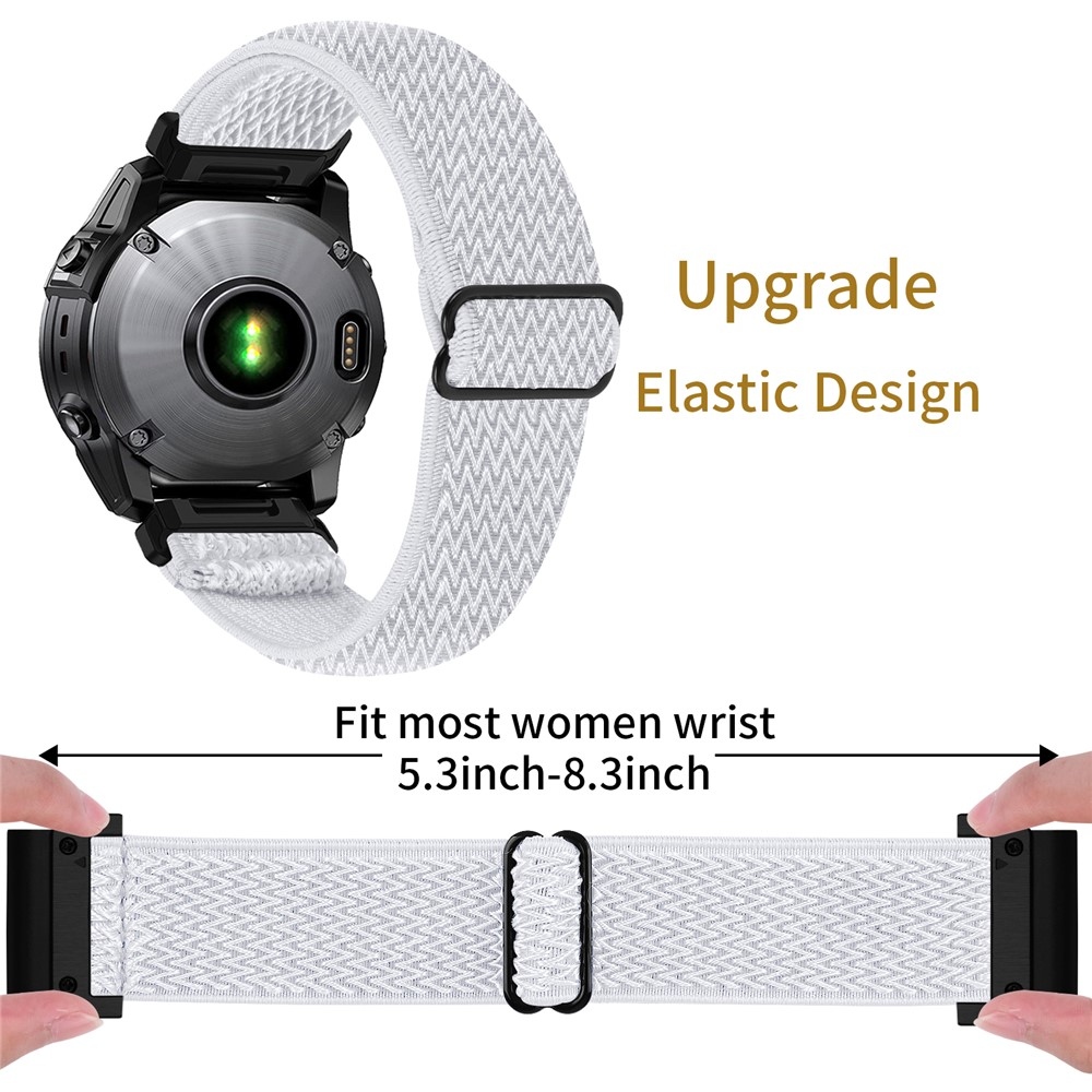 Connect nylonový elastický řemínek na Garmin Forerunner 970 - bílý