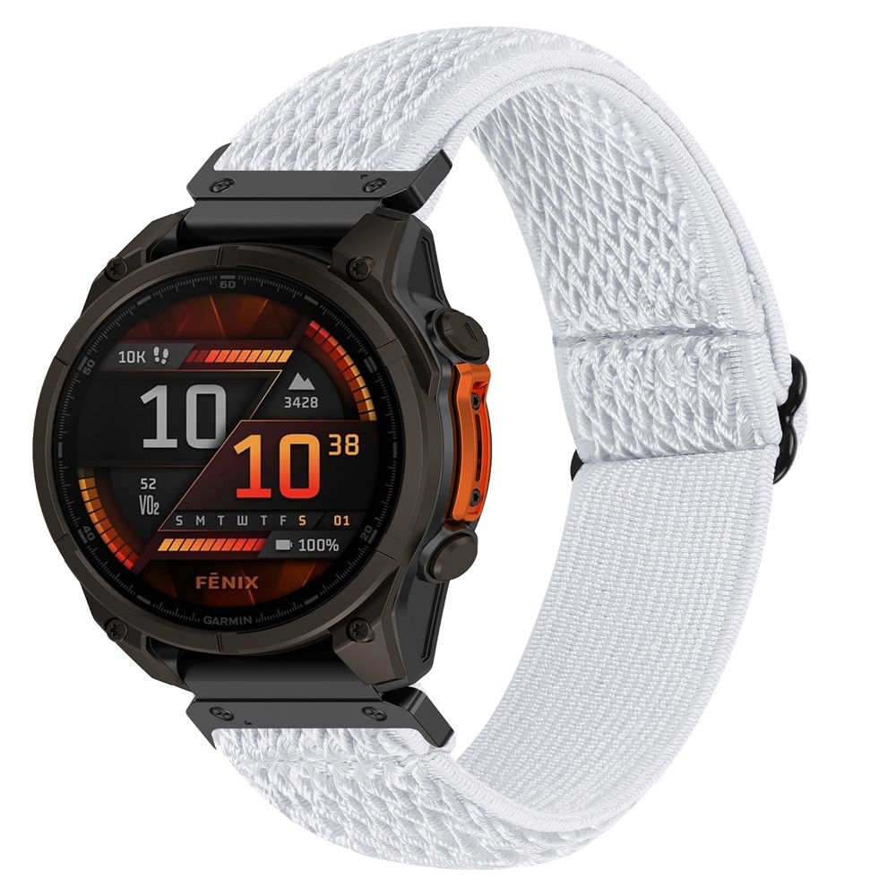 Connect nylonový elastický řemínek na Garmin Forerunner 970 - bílý
