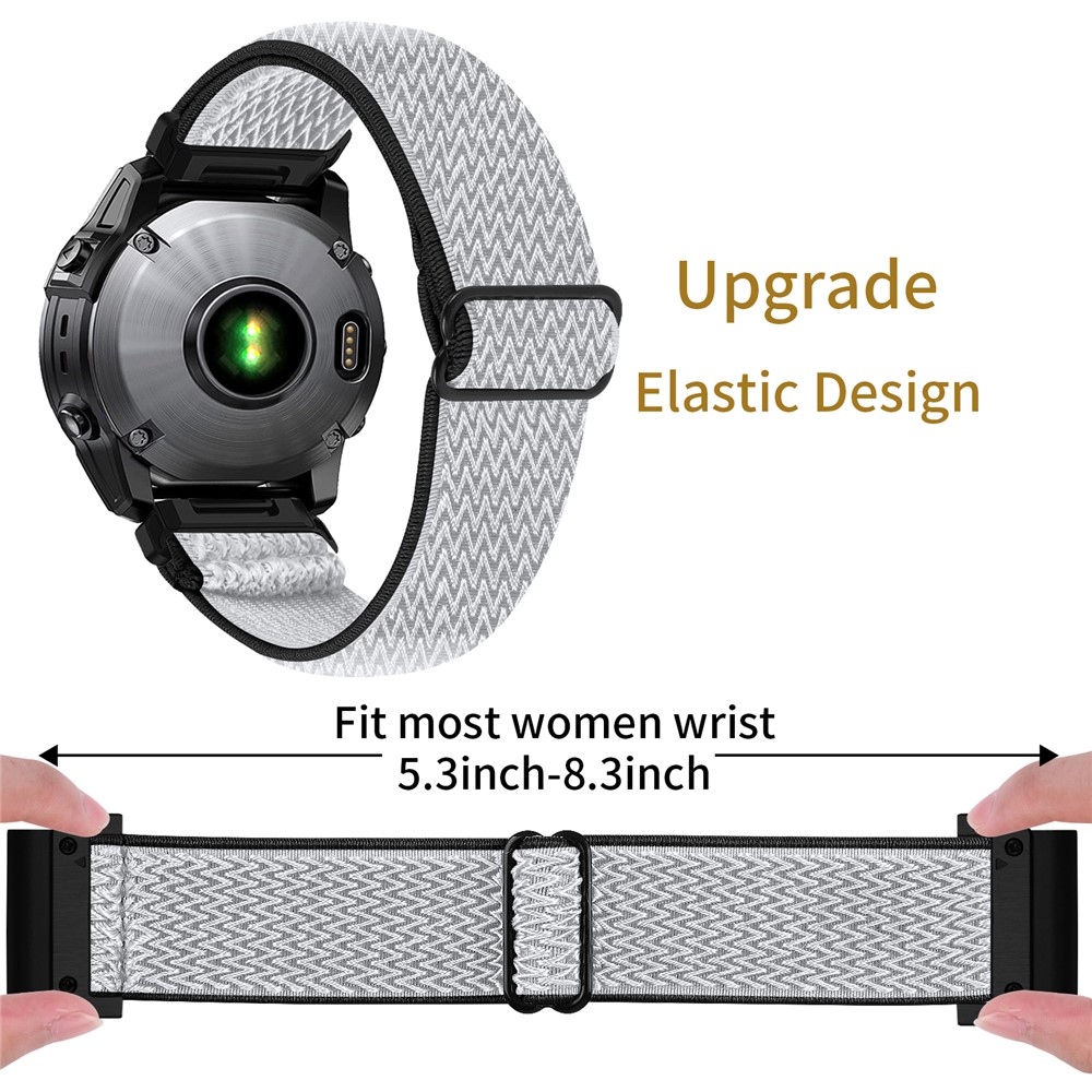 Connect nylonový elastický řemínek na Garmin Forerunner 970 - černý/bílý