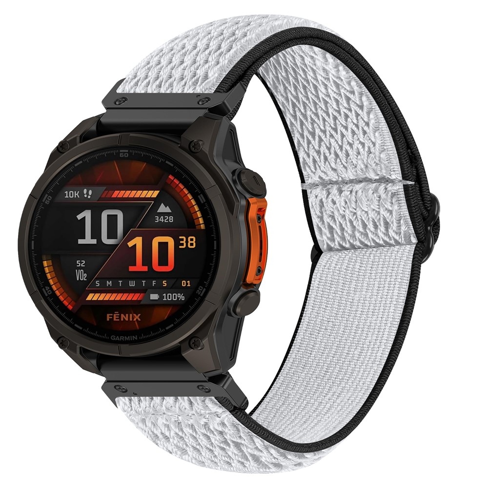 Connect nylonový elastický řemínek na Garmin Forerunner 970 - černý/bílý