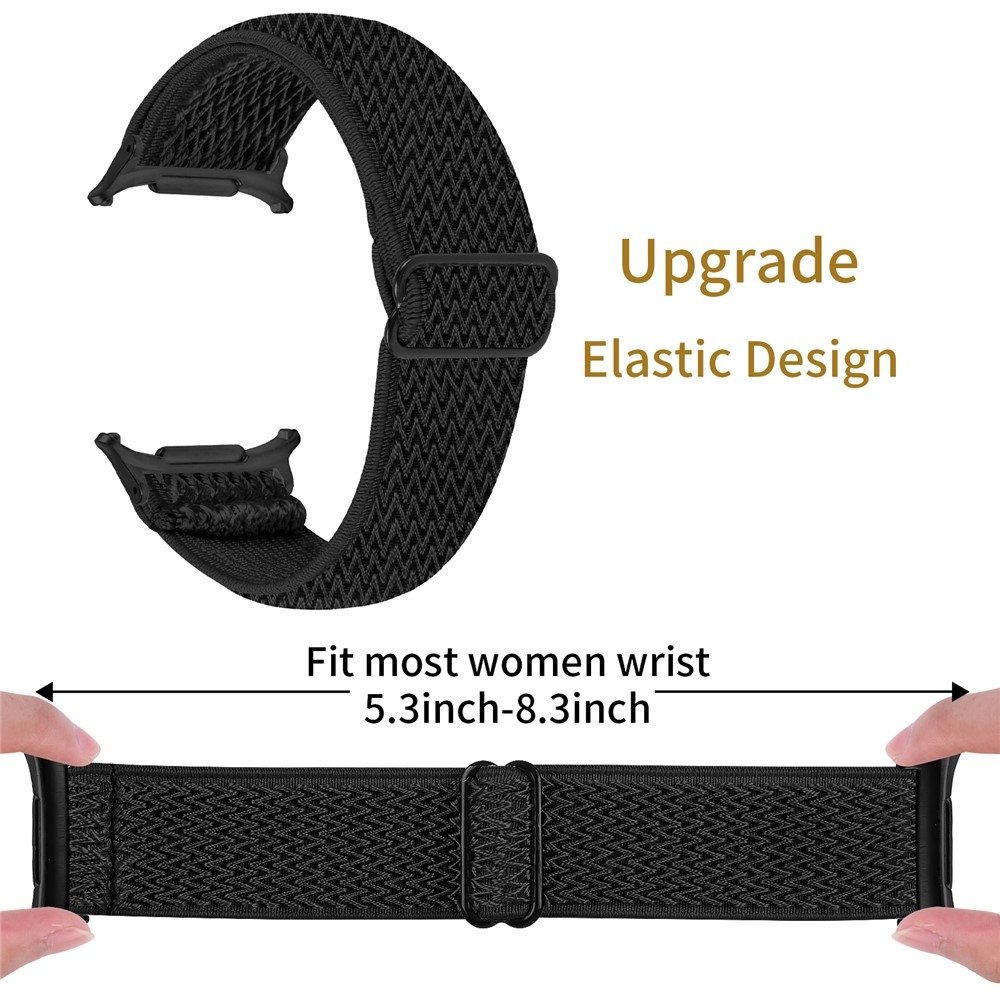 Connect nylonový elastický řemínek na Samsung Galaxy Watch8 Classic 46mm/Watch8 44mm/40mm - černý