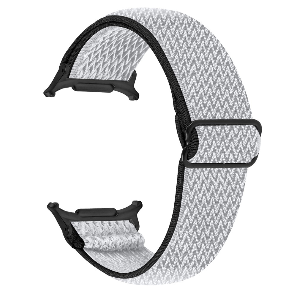 Connect nylonový elastický řemínek na Samsung Galaxy Watch8 Classic 46mm/Watch8 44mm/40mm - černý/bílý