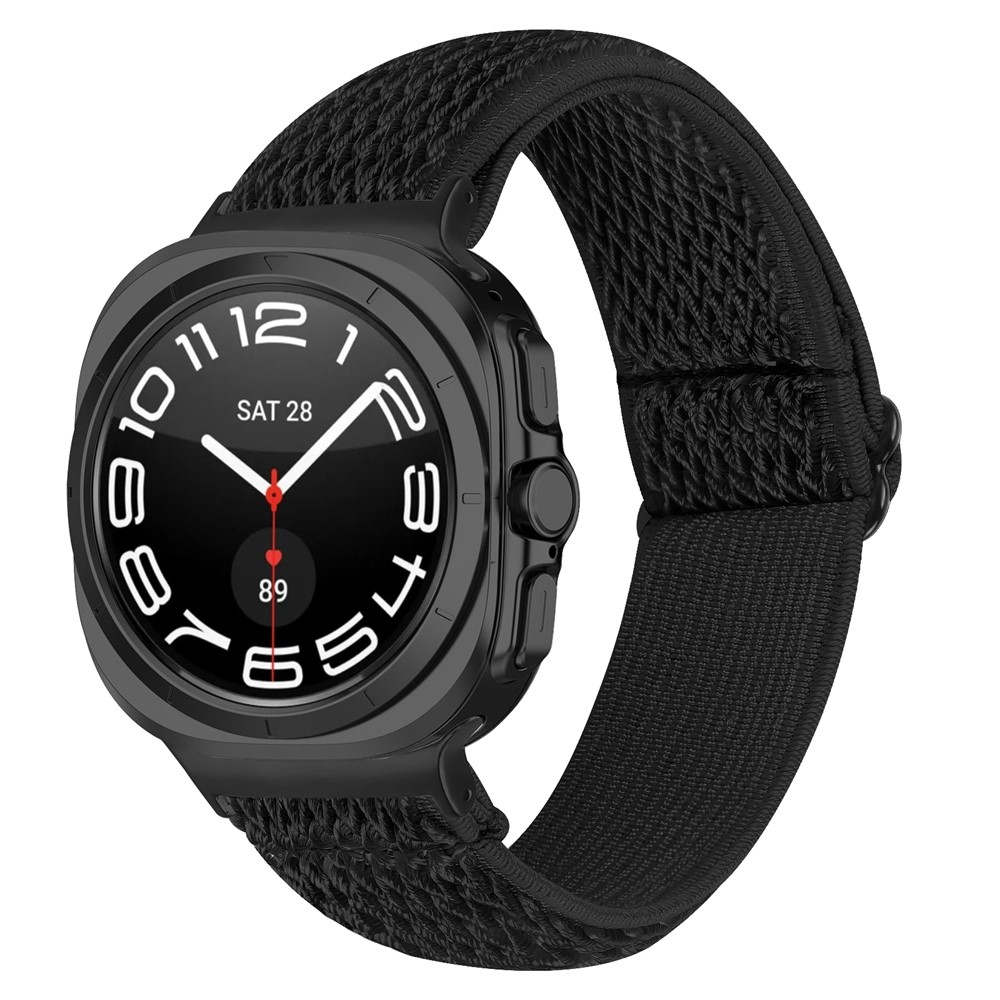 Connect nylonový elastický řemínek na Samsung Galaxy Watch8 Classic 46mm/Watch8 44mm/40mm - černý