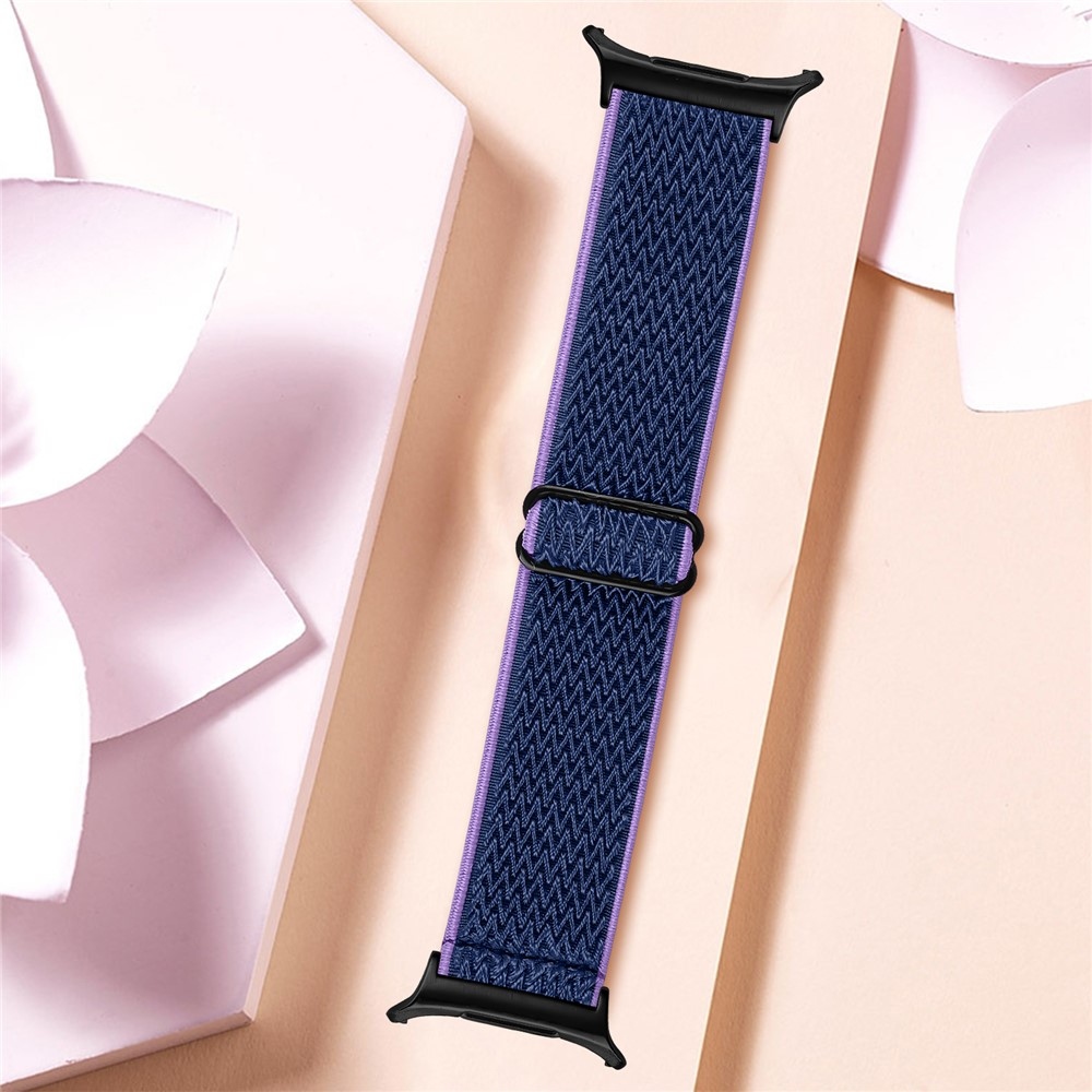 Connect nylonový elastický řemínek na Samsung Galaxy Watch8 Classic 46mm/Watch8 44mm/40mm - fialový/modrý