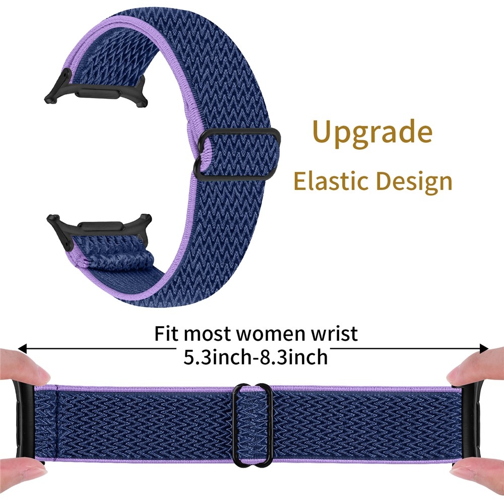 Connect nylonový elastický řemínek na Samsung Galaxy Watch8 Classic 46mm/Watch8 44mm/40mm - fialový/modrý