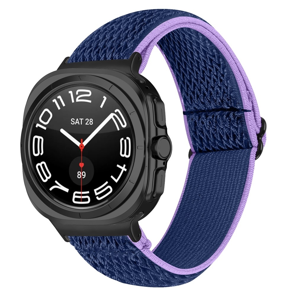 Connect nylonový elastický řemínek na Samsung Galaxy Watch8 Classic 46mm/Watch8 44mm/40mm - fialový/modrý