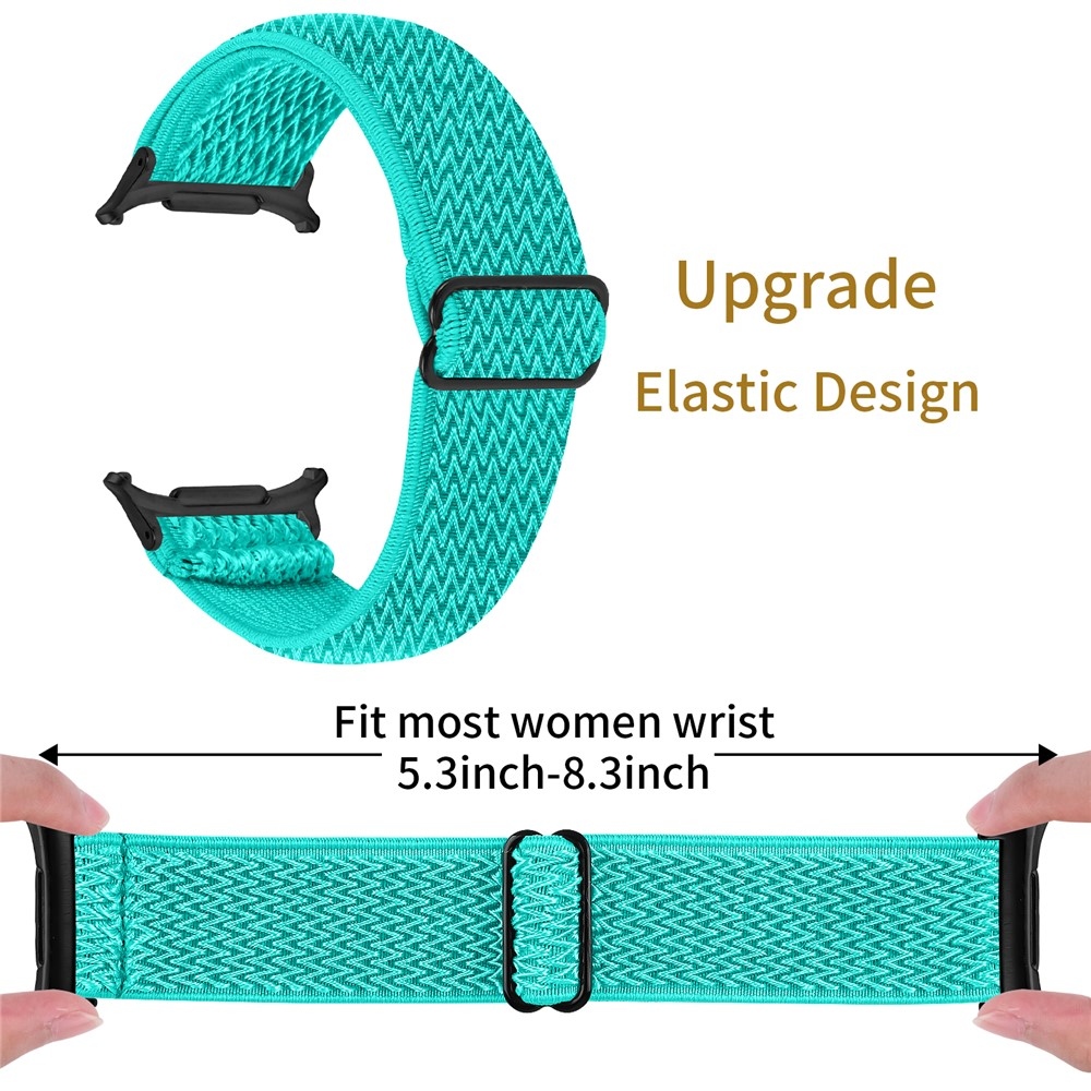 Connect nylonový elastický řemínek na Samsung Galaxy Watch8 Classic 46mm/Watch8 44mm/40mm - modrozelený