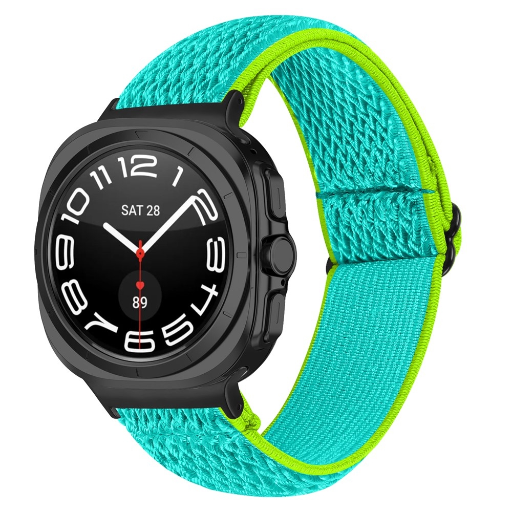 Connect nylonový elastický řemínek na Samsung Galaxy Watch8 Classic 46mm/Watch8 44mm/40mm - žlutý/modrozelený
