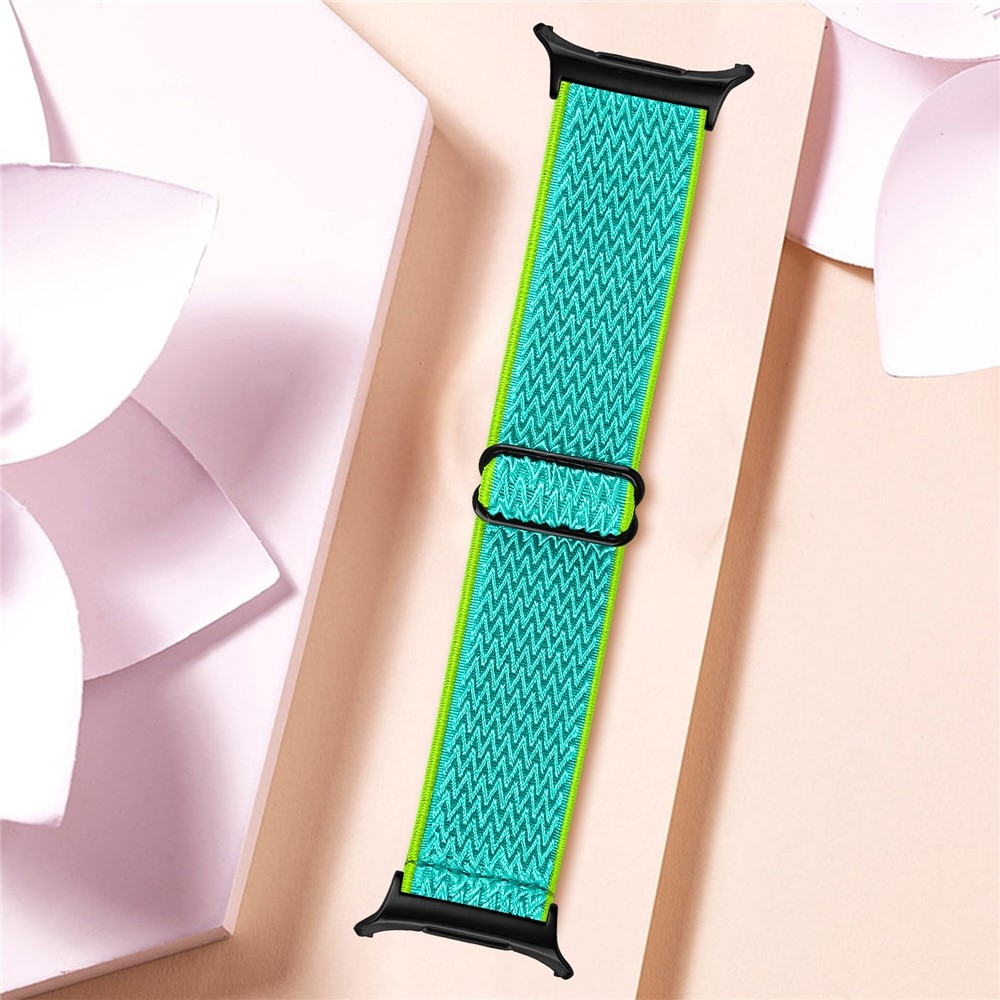 Connect nylonový elastický řemínek na Samsung Galaxy Watch8 Classic 46mm/Watch8 44mm/40mm - žlutý/modrozelený
