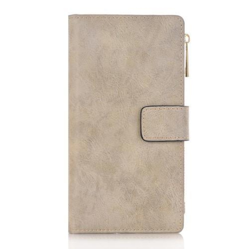 Convert PU kožené pouzdro s vyjímatelným uchycením na iPhone 8 Plus a 7 Plus - khaki
